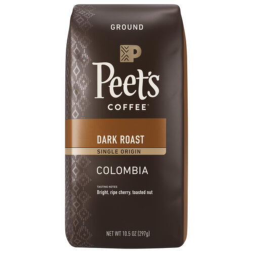 Peet's Coffee Coffee, Ground, Dark Roast, Colombia