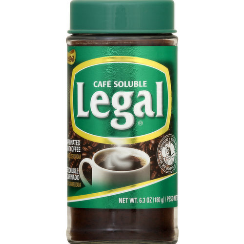 Legal Instant Coffee, Decaffeinated