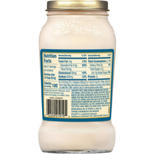 Bertolli Sauce, Garlic Alfredo