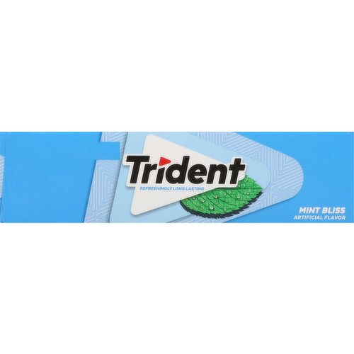 Trident Gum, Sugar Free, Mint Bliss