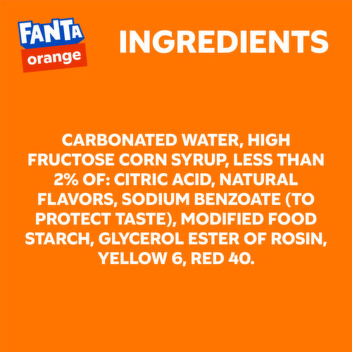Fanta Orange Soda Soft Drink Bottles