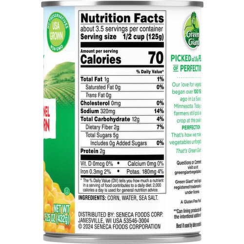 Green Giant Sweet Corn, Whole Kernel