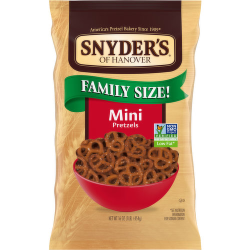 Snyder's of Hanover Pretzels, Mini, Family Size