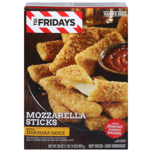 TGI Fridays Mozzarella Sticks, with Marinara Sauce, Value Size