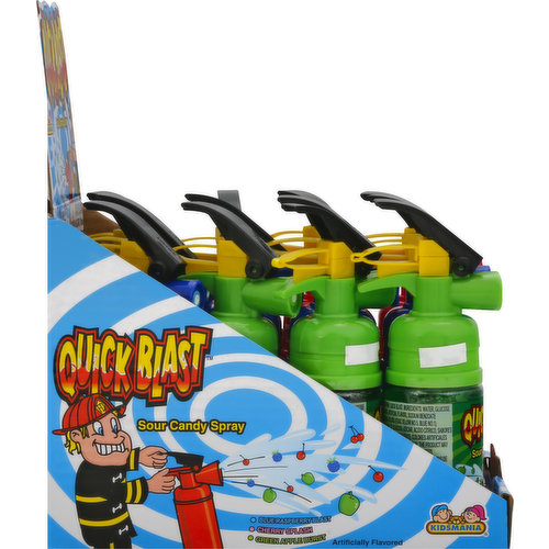 Quick Blast Candy Spray, Sour, Blue Raspberry Blast, Cherry Splash, Green Apple Burst