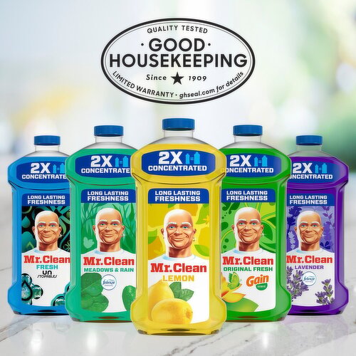 Mr. Clean 2X Concentrated Multi Surface Cleaner with Unstopables Fresh Scent, All Purpose Cleaner