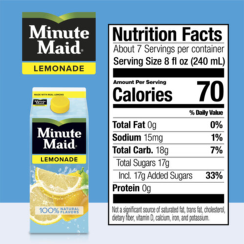 Minute Maid  Premium Lemonade 100% Natural Flavors