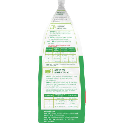 Green Giant Cauliflower, Riced Veggies, Value Size