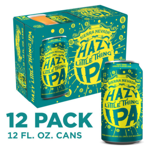 Sierra Nevada Beer, Hazy Little Thing IPA Craft Beer 12 Pack (12oz Cans)