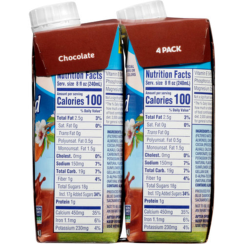 Almond Breeze Almondmilk, Chocolate, 4 Pack