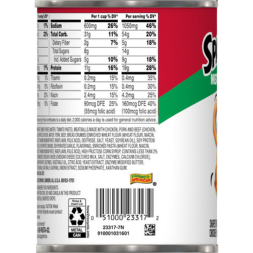 SpaghettiOs Pasta, A to Z's, Meatballs