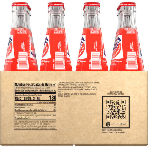 Fanta Strawberry Soda Soft Drink Glass Bottles