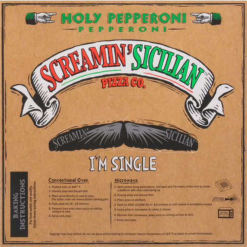 Screamin' Sicilian Pizza Co. Pizza, Holy Pepperoni, I'm Single