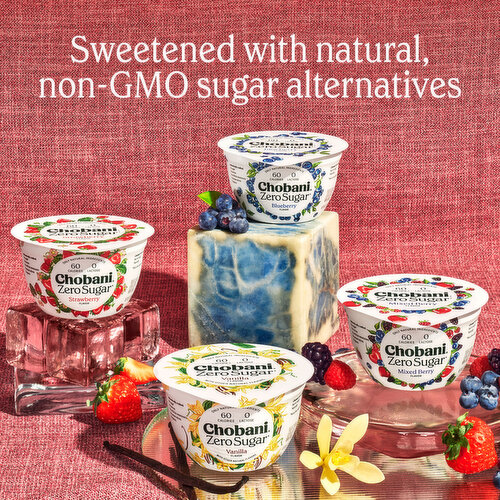 Chobani Yogurt, Greek, Nonfat, Zero Sugar, Vanilla