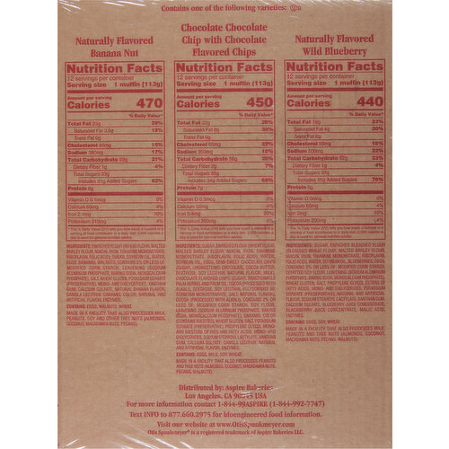 Otis Spunkmeyer Muffins, Banana Nut