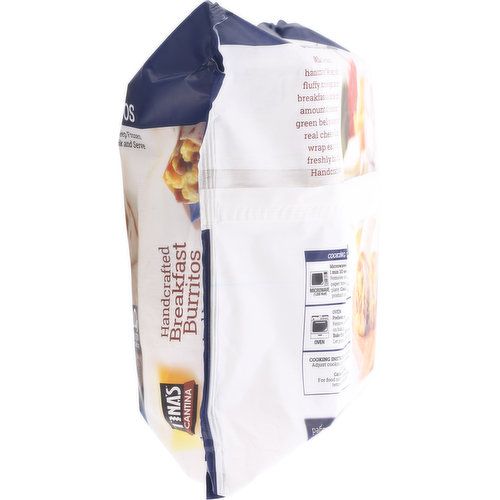 Tina's Breakfast Burrito, Handcrafted, Egg, Sausage & Cheddar Cheese