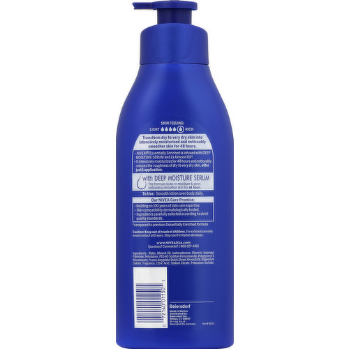 Nivea Body Lotion, Essentially Enriched, Dry to Very Dry Skin