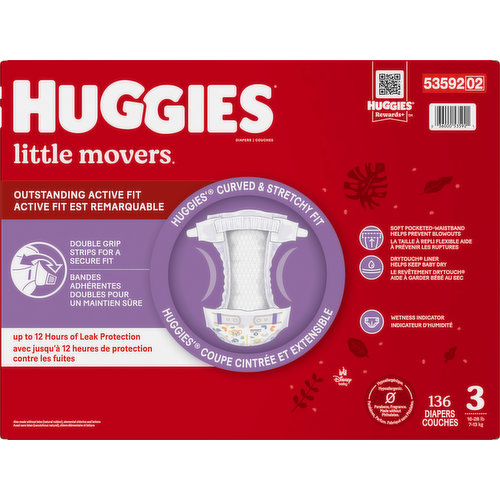 Huggies Diapers, Disney Baby, 3 (16-28 lb)