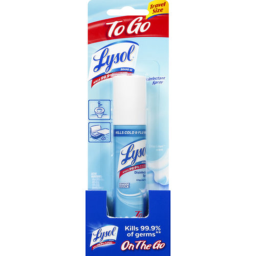 Lysol Disinfectant Spray, Crisp Linen Scent, Travel Size