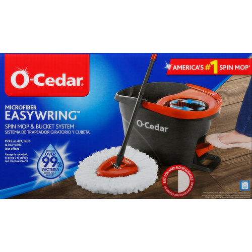 O-Cedar Spin Mop & Bucket System, Microfiber