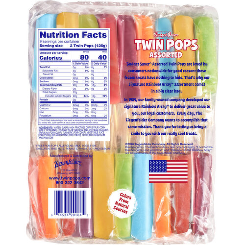 Budget Saver Assorted Twin Pops