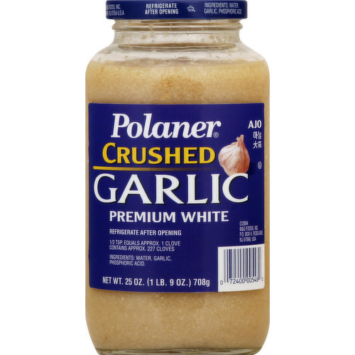 Polaner Garlic, Premium White, Crushed