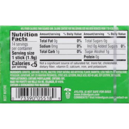 Trident Gum, Sugar Free, Watermelon Twist