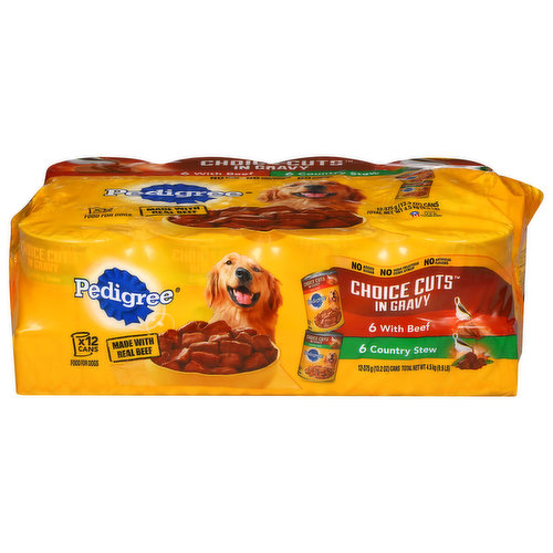 Pedigree Food for Dogs, Choice Cuts, with Beef, Country Stew