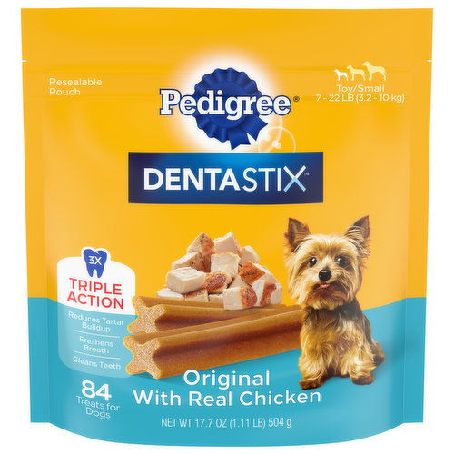 Pedigree Dog Treat, Original with Real Chicken, Toy/Small, 7-22 lb (3.2 - 10 kg)