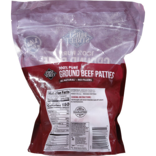 First Street Ground 96%/4% 100% Pure Beef Patties