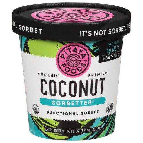 Pitaya Foods Sorbetter, Organic, Coconut, Premium