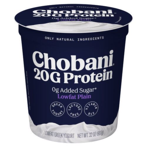 Chobani Yogurt, Greek, Lowfat, Plain