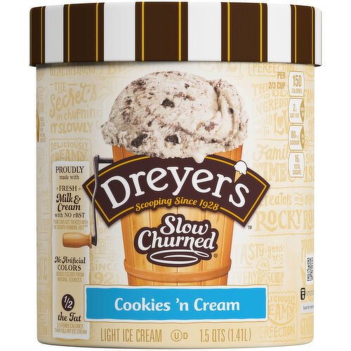 Dreyer's Cookies N' Cream Light Ice Cream