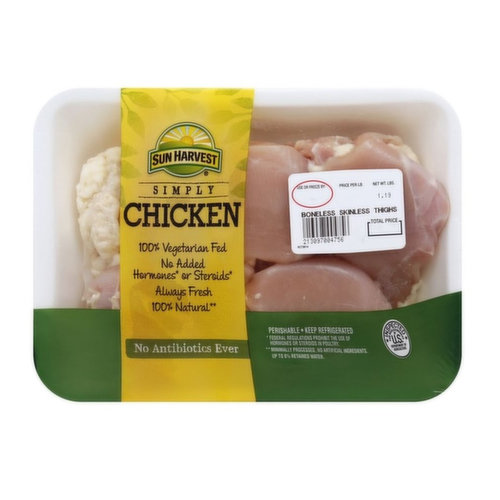 Sun Harvest Boneless Skinless Chicken Thighs