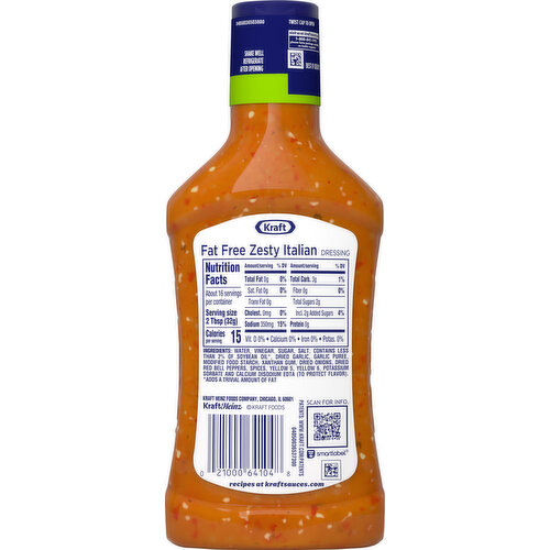 Kraft Fat Free Zesty Italian Dressing