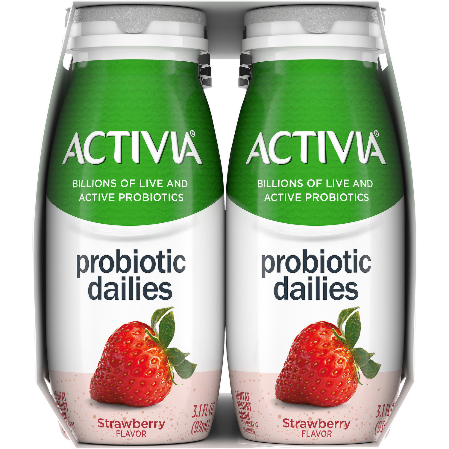 Activia - Activia, Yogurt Drink, Lowfat, Strawberry, 6 Pack (6 count), Shop