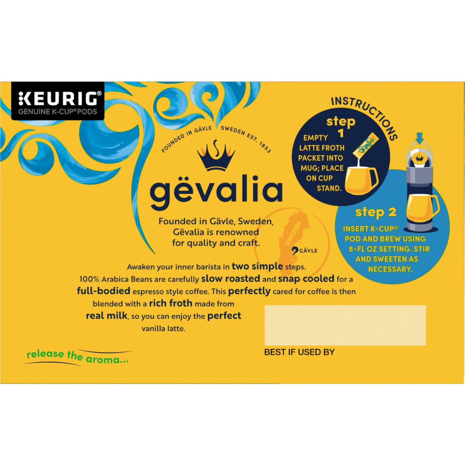 Gevalia Coffee and Froth Packet Vanilla Latte Espresso Style K Cup Pods Smart Final