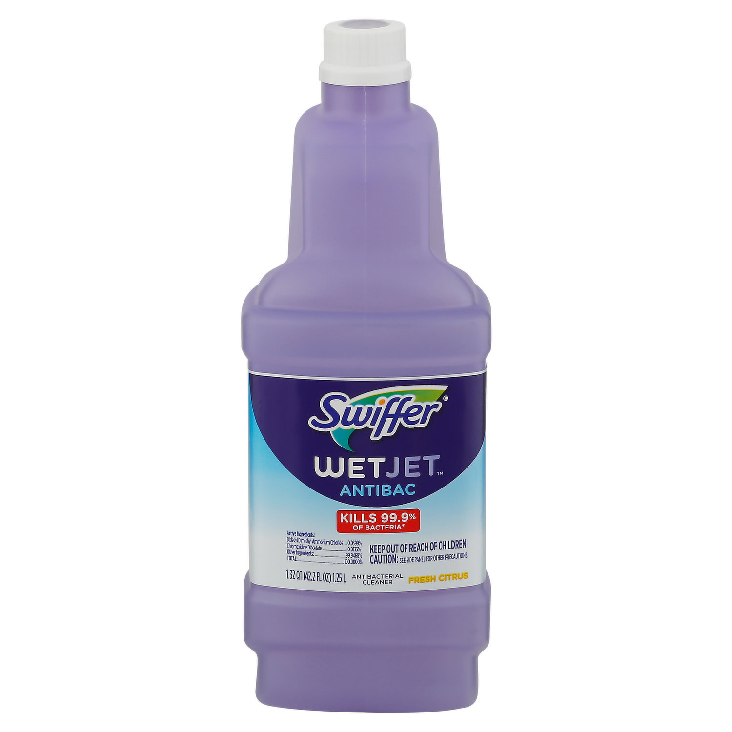 Swiffer WetJet Liquid Wood Cleaner Solution, Quickdry Formula, 1.25L (2  Pack)