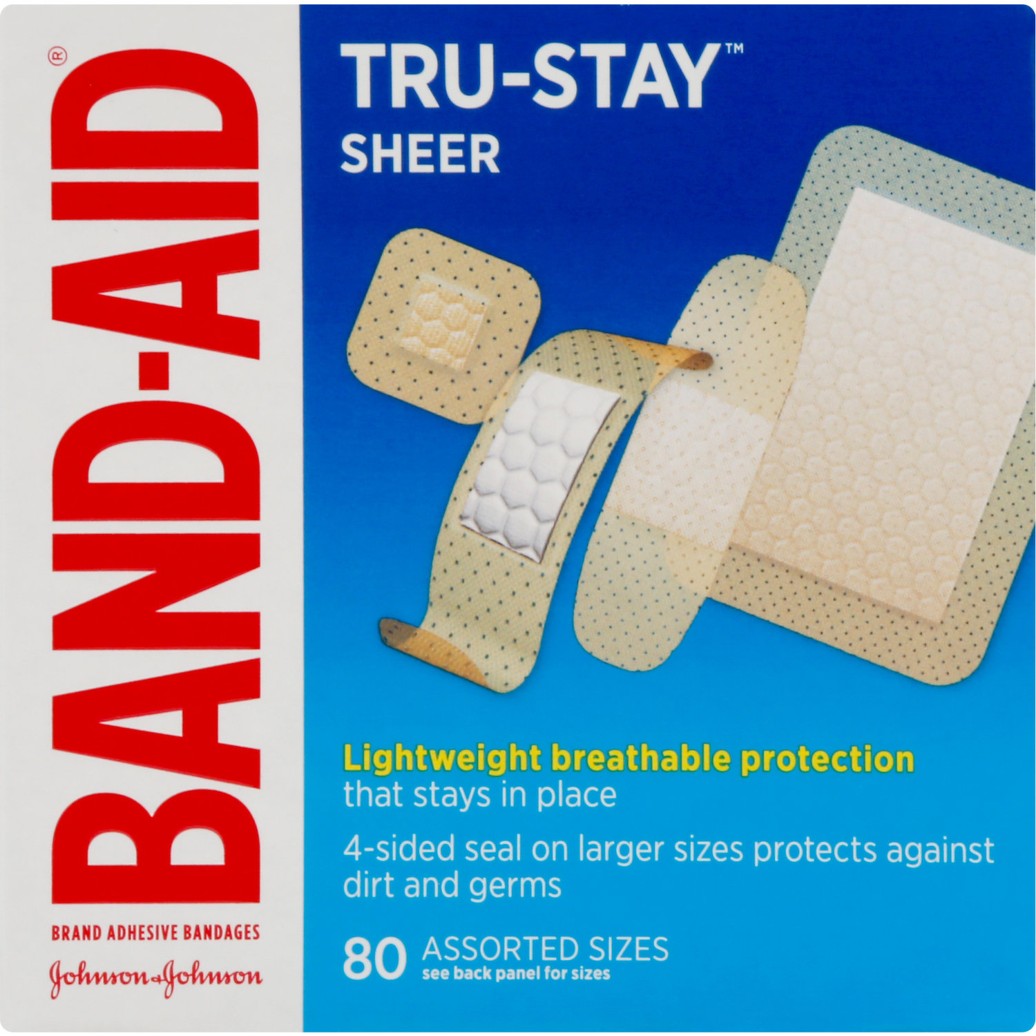 Band Aid Bandages, Adhesive, Flexible Fabric, Assorted Sizes