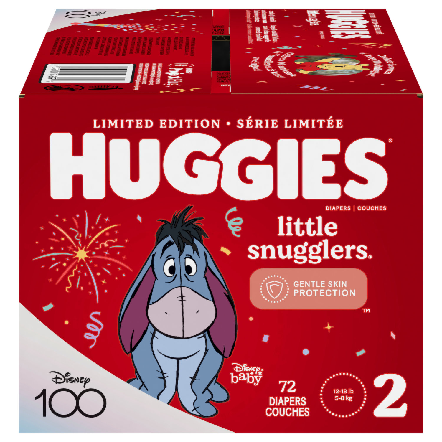 Couches pour bébés HUGGIES Little Snugglers, Emballage Jumbo Tailles:  Newborn - 2 | 32-29 Unités