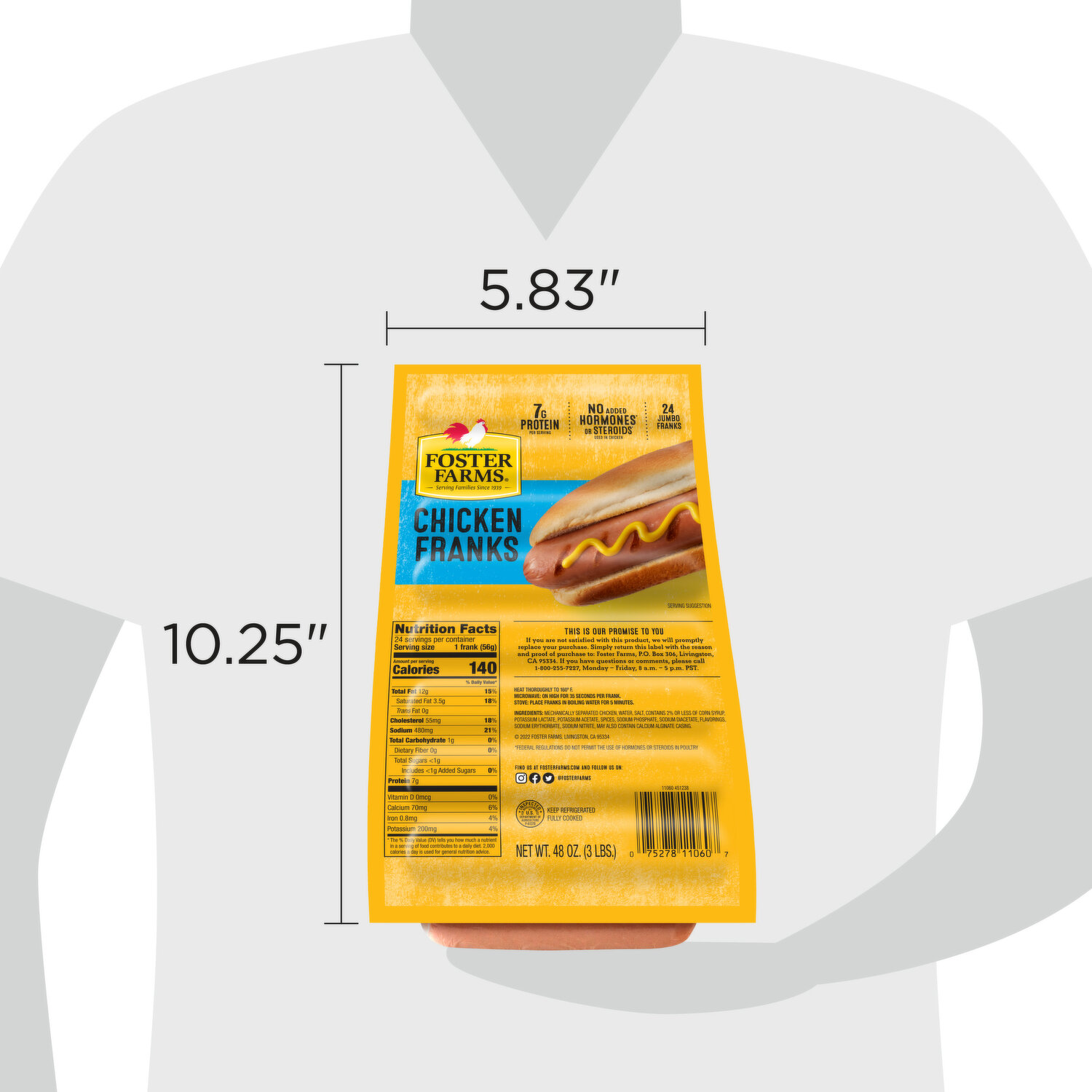 Foster Farms Chicken Franks, Jumbo - Smart & Final