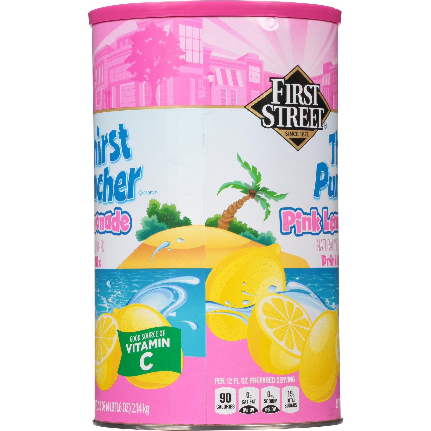 First Street Drink Mix, Pink Lemonade, Thirst Puncher - Smart & Final