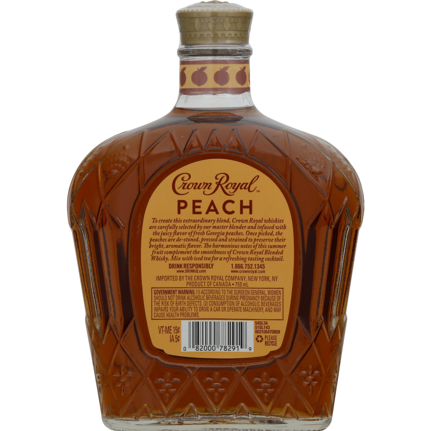 Crown Royal Whisky, Peach Flavored - Smart & Final Crown Royal Whisky, Peach Flavored - Smart & Final