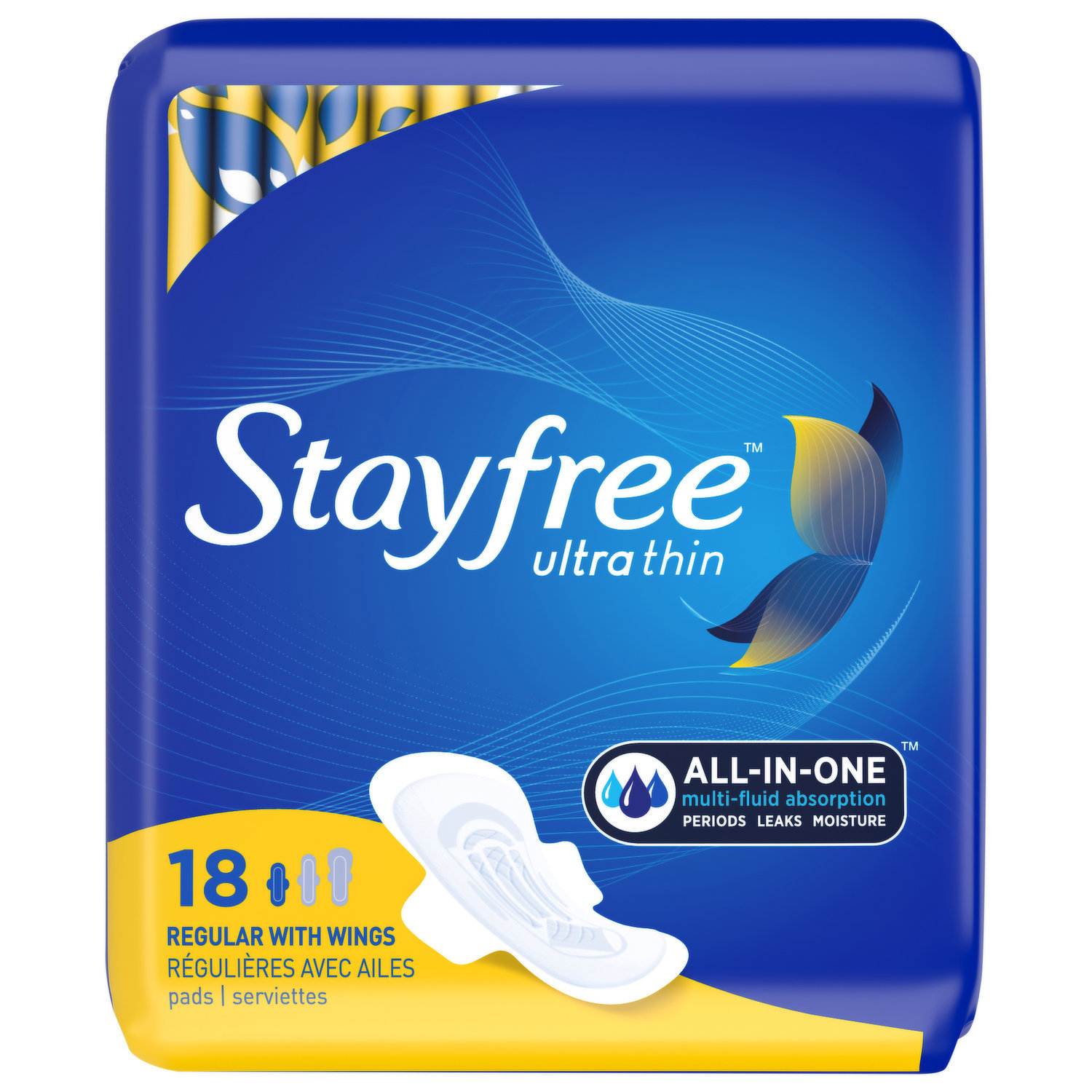 Stayfree Pads, Ultra Thin, Regular with Wings - Smart & Final