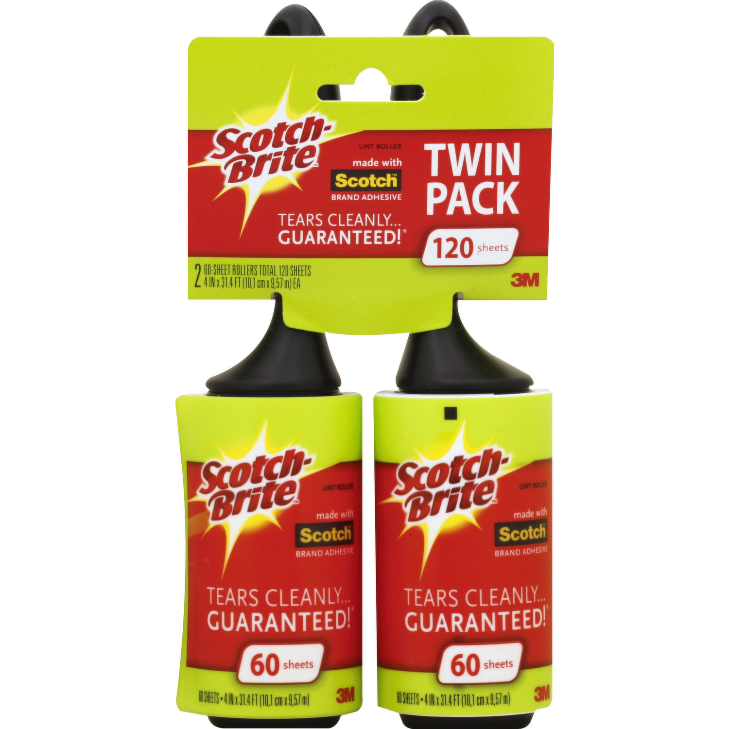 Scotch-Brite Lint Roller, 95-count, 5-pack