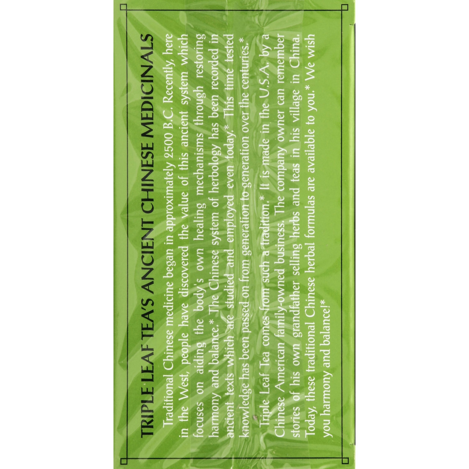 Triple Leaf Tea Herbal Tea, Dieter's Green, Decaffeinated, Bags
