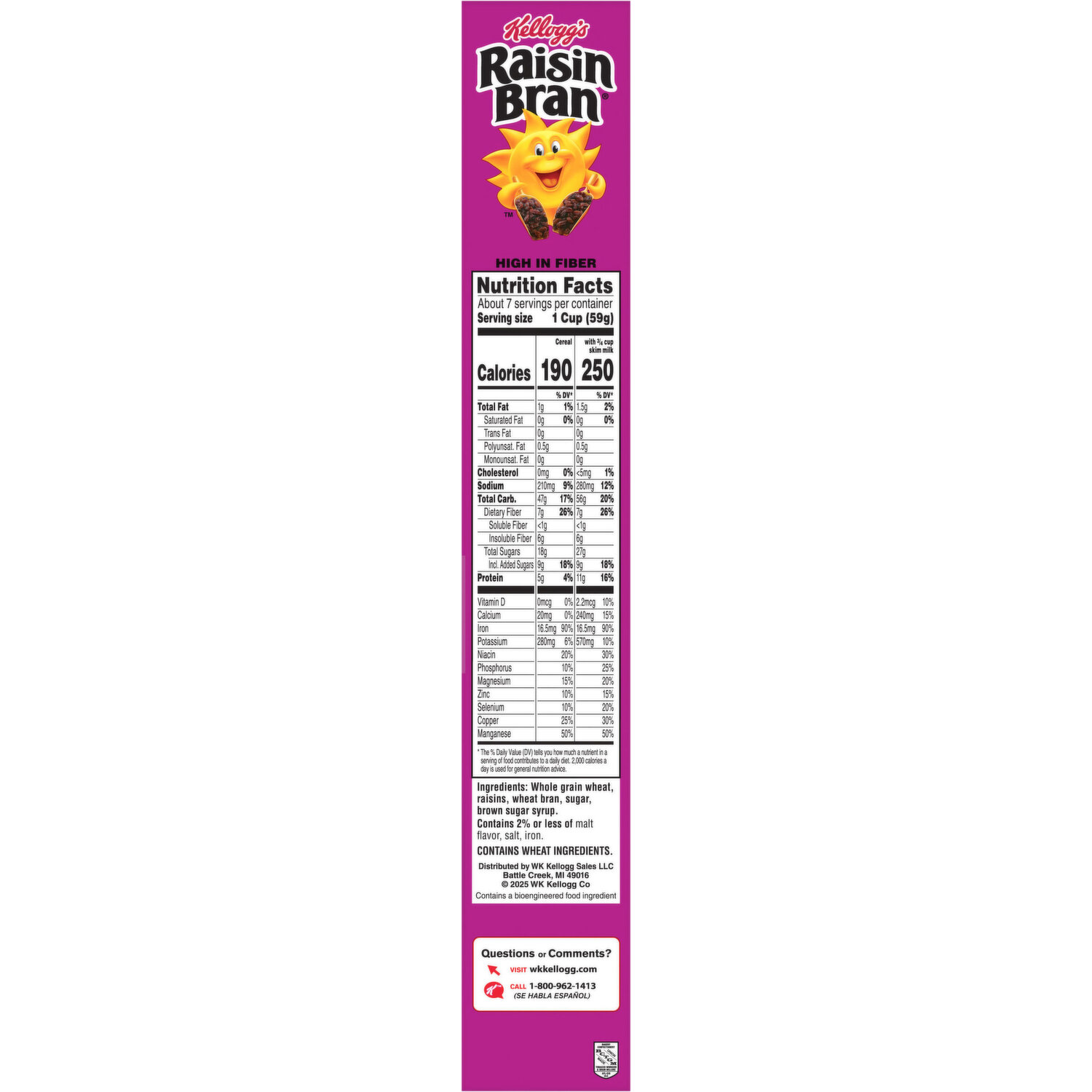 Raisin Bran High Fiber Cereal - Smart & Final