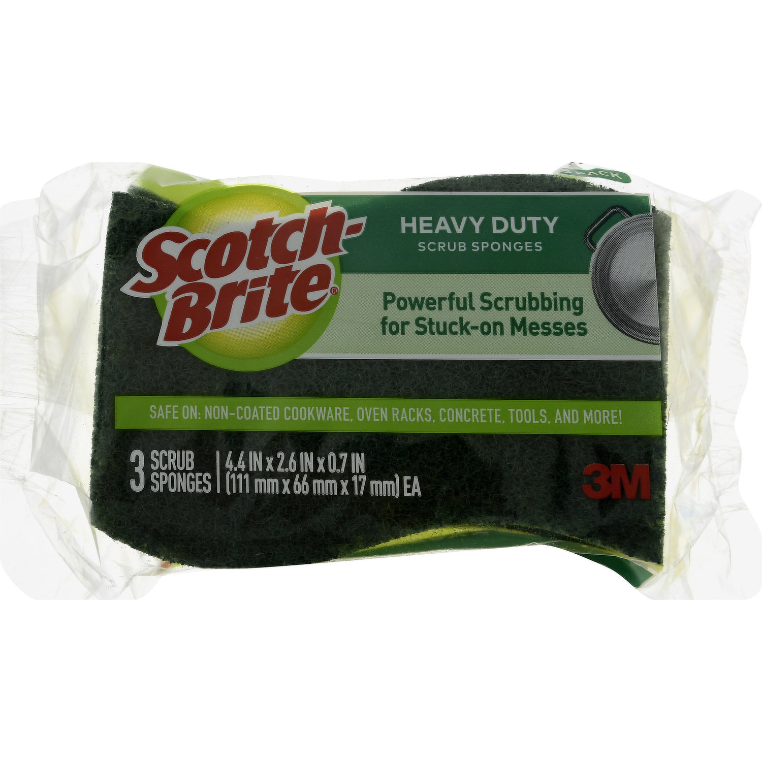 3M Scotch-Brite 4.4 In. x 2.6 In. Blue Scratch Free Scrub Sponge