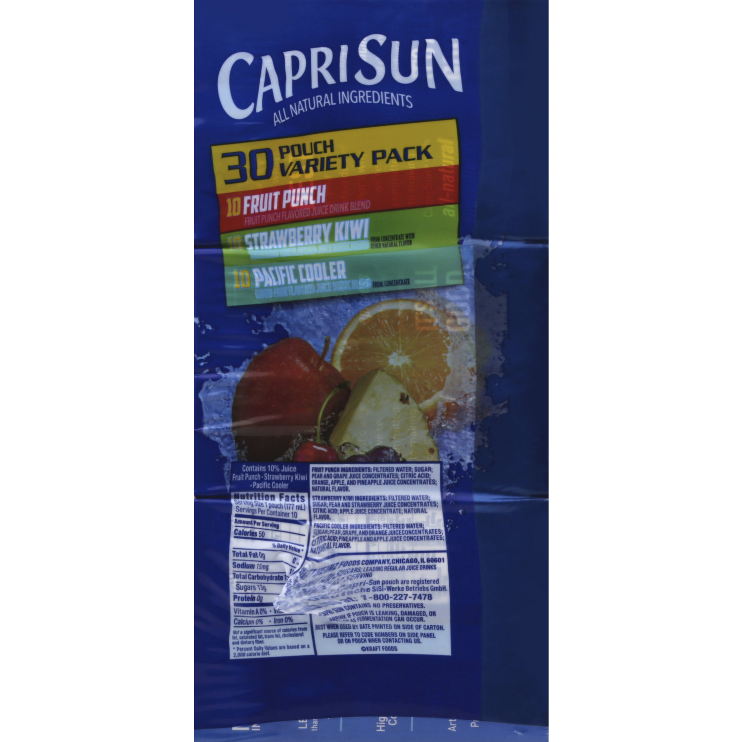 Capri Sun, Fruit Punch, Strawberry Kiwi & Pacific Cooler Variety Pack