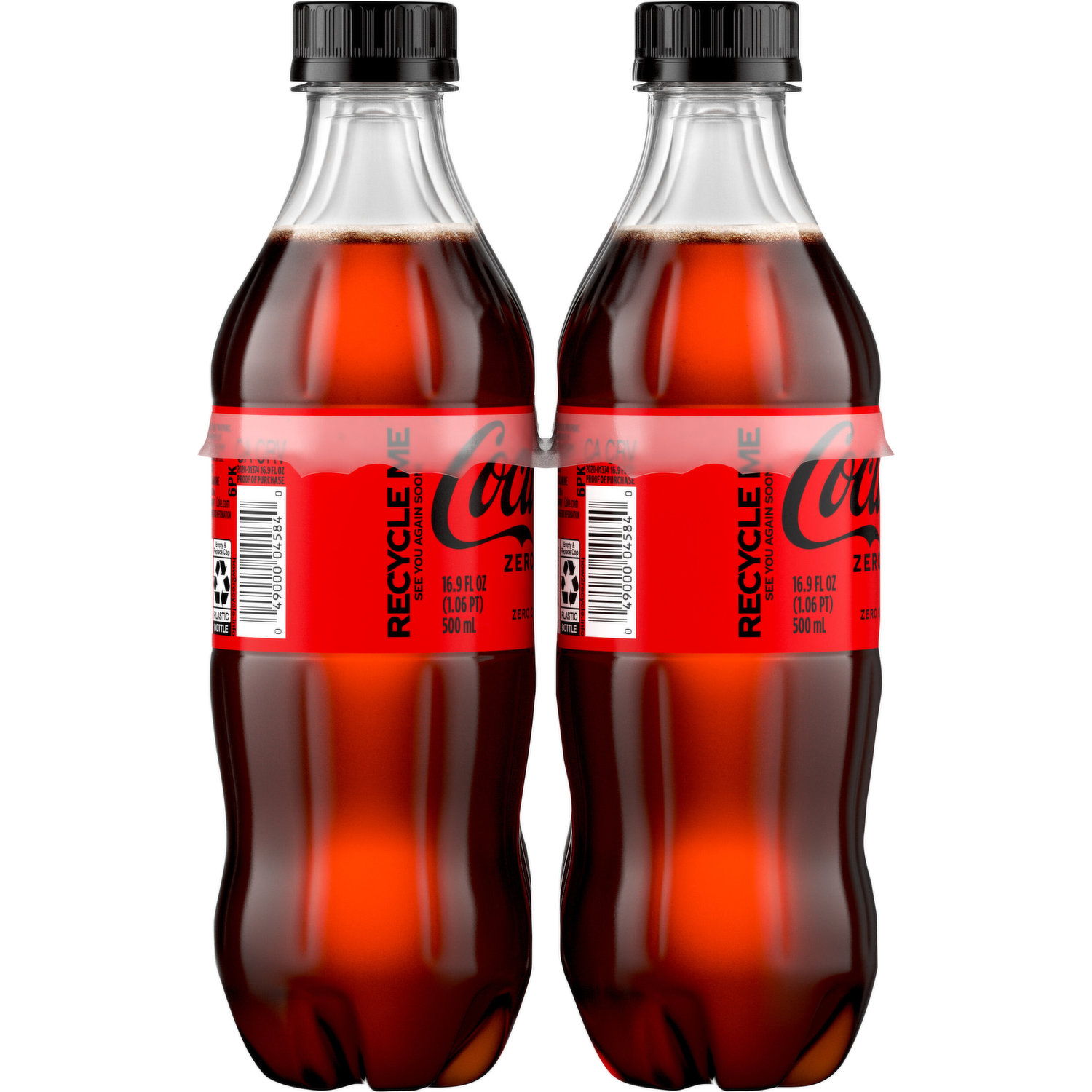 Coca-Cola Cola, Zero Calorie, Zero Sugar, 6 Pack - Smart & Final